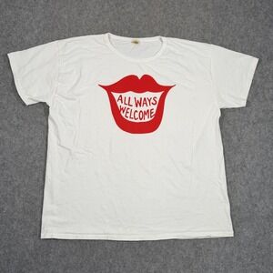 Filth Mart‎ White Joann's All Ways Welcome Mouth Short Sleeve Tee Unisex Size XL